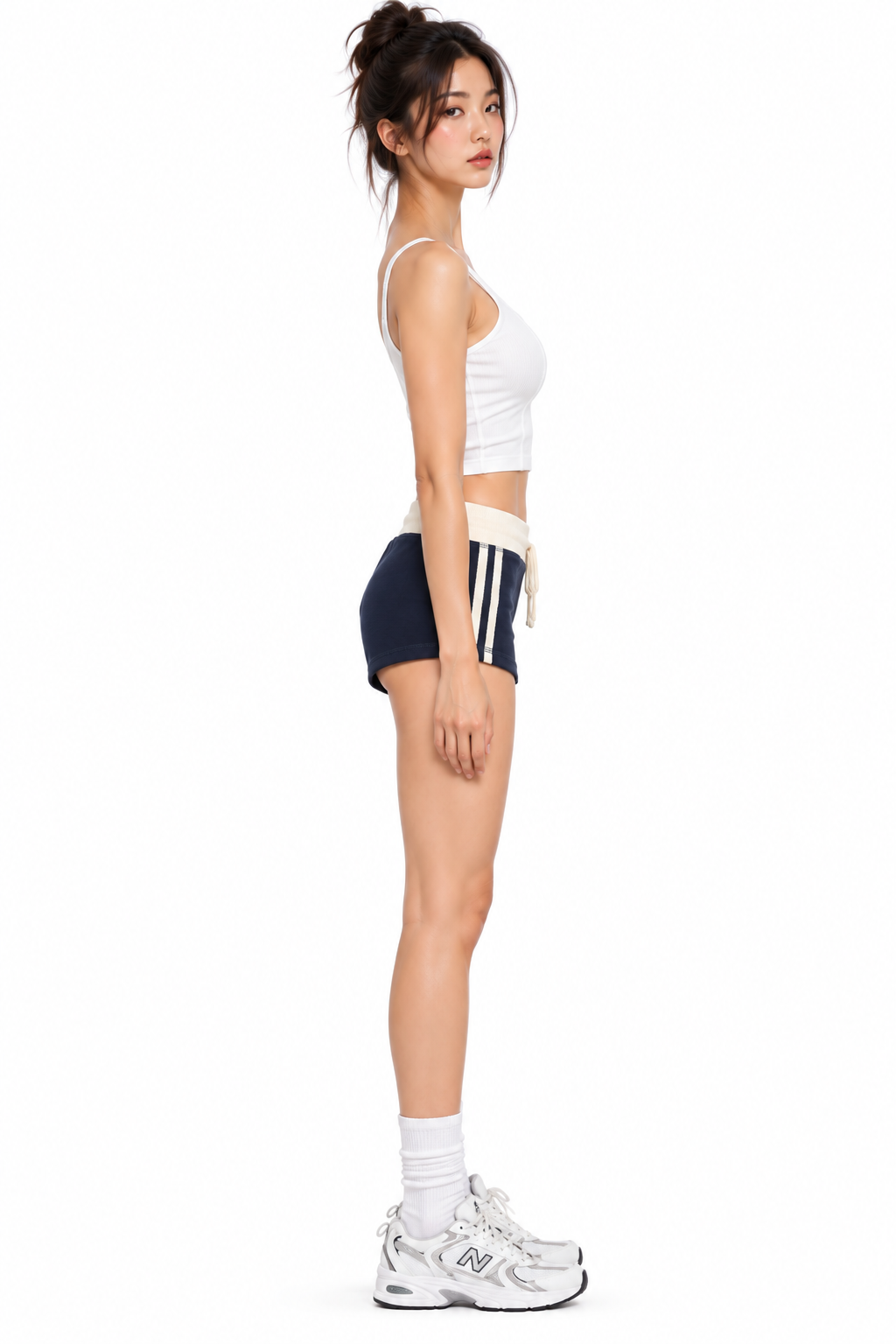 Retro Double-Stripe Track Shorts | ULZZANG BELLA