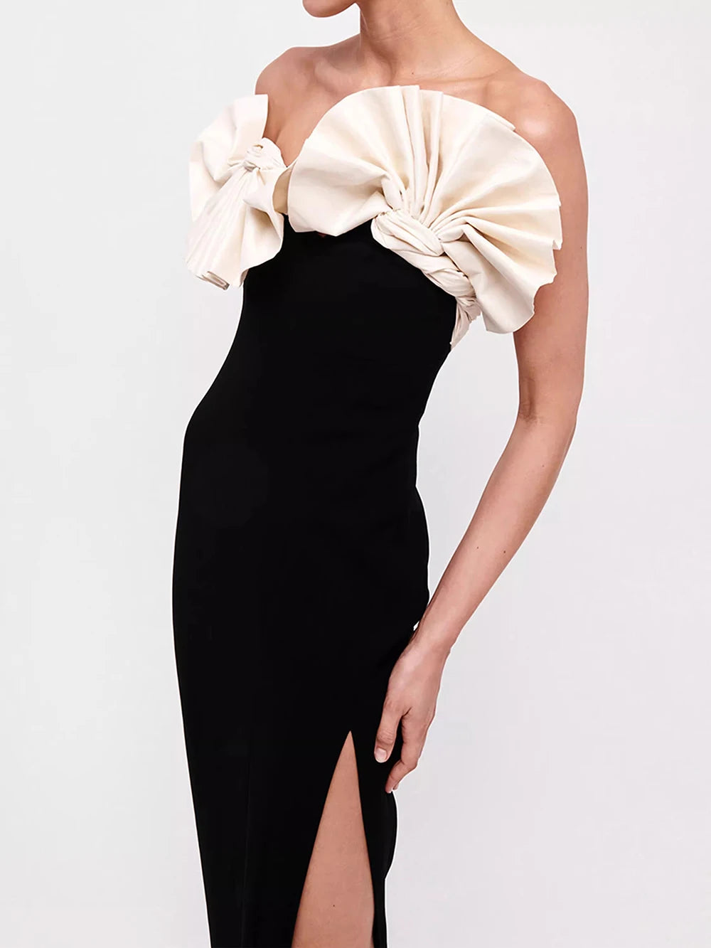 Elegant Bandage Strapless Bodycon Dress for Women | ULZZANG BELLA