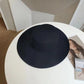 European Navy Blue Wool Fedora Retro Hat for Women | ULZZANG BELLA