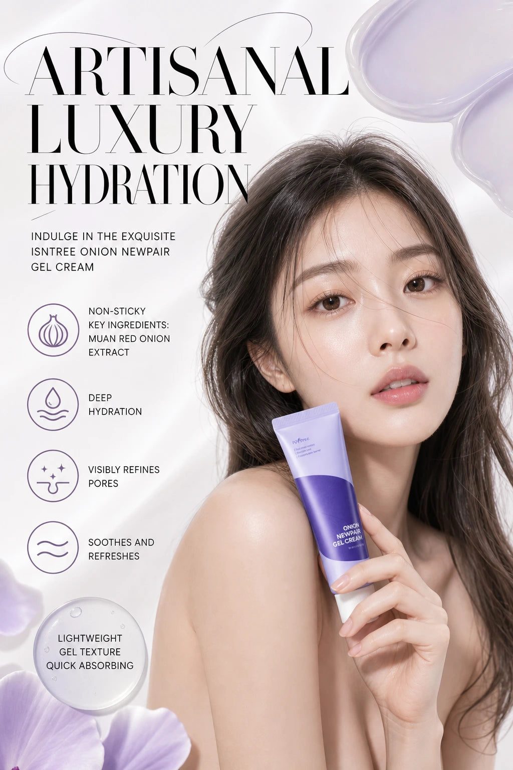 Onion NewPair Gel Cream 50ml | ISNTREE | ISNTREE Onion NewPair Gel Cream - Artisanal Luxury Hydration