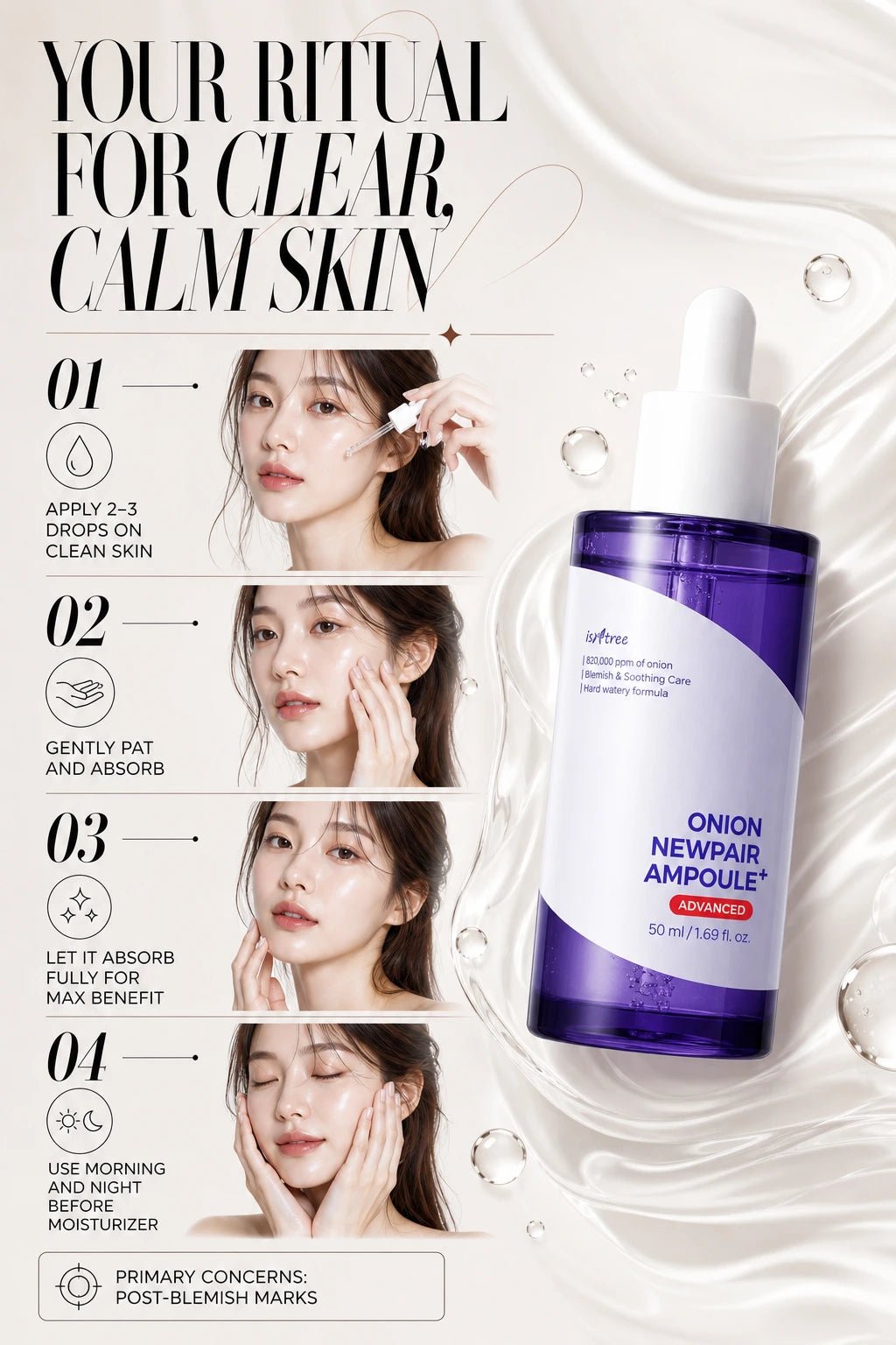 Onion Newpair Ampoule Plus 50ml | ISNTREE | ISNTREE Onion Newpair Ampoule Plus – Blemish Serum