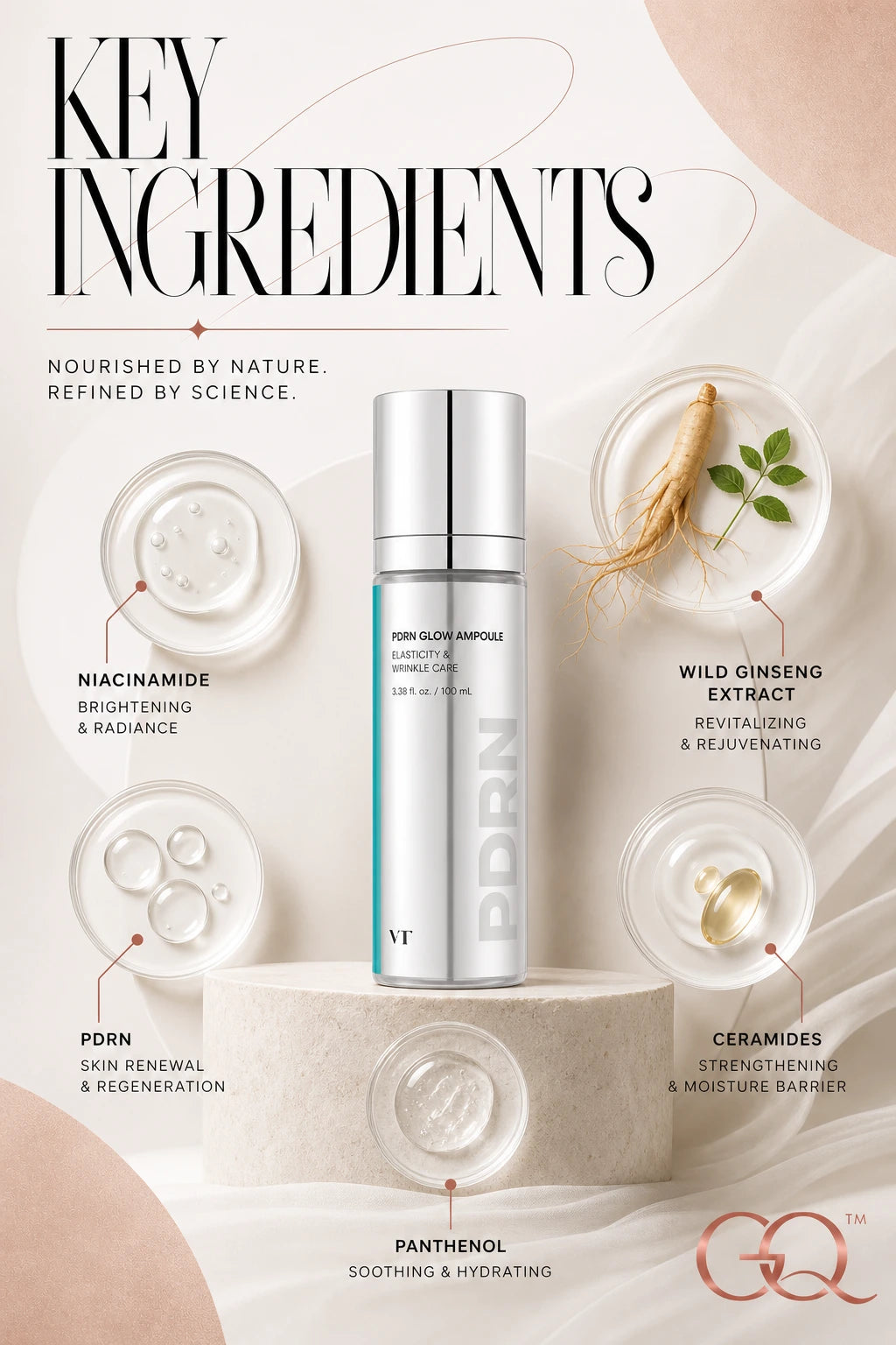 PDRN Glow Ampoule 100ml | VT Cosmetics | VT Cosmetics PDRN Glow Ampoule - Handcrafted Luxury Serum