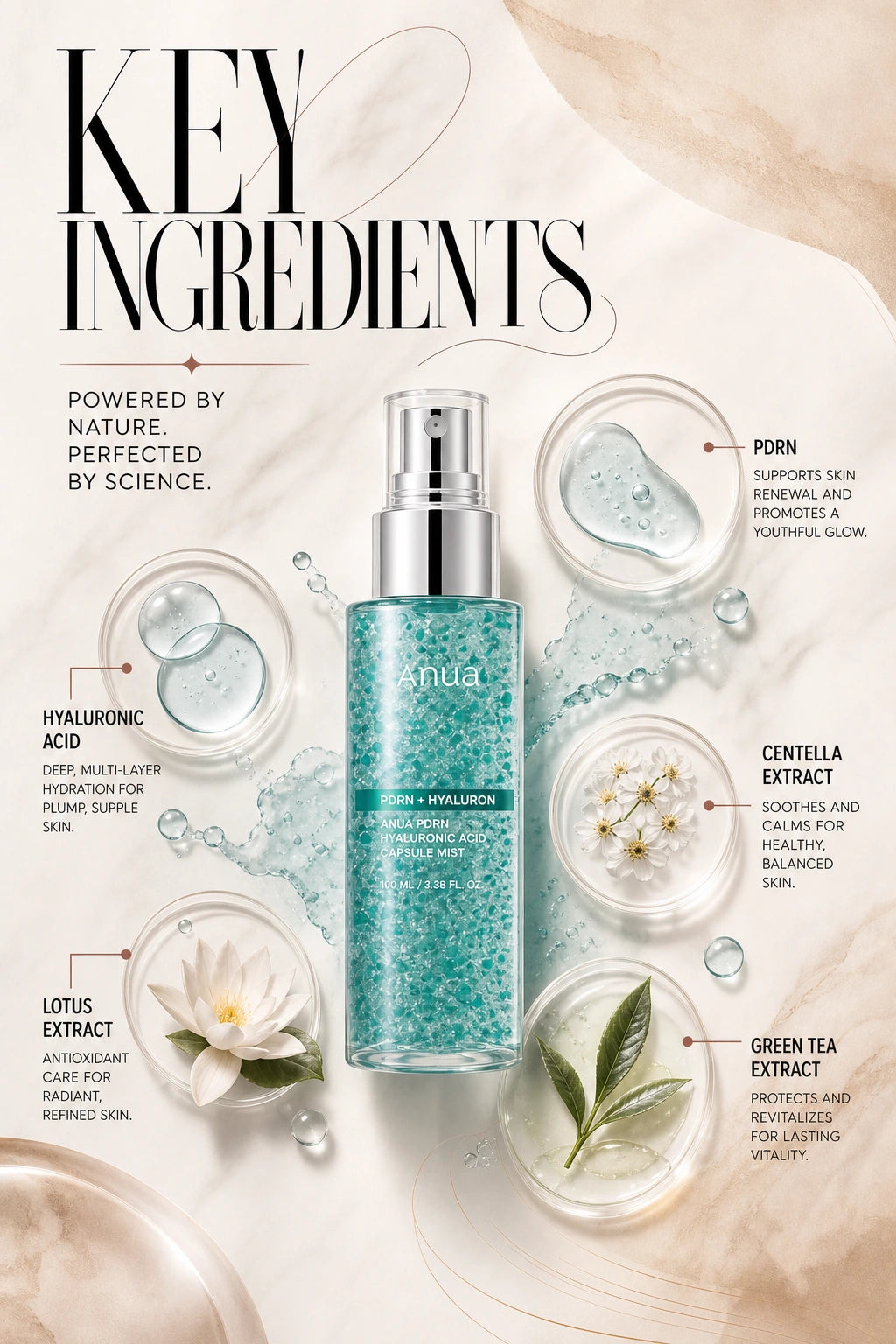 PDRN Hyaluronic Acid Hydrating Capsule Mist | Anua | Anua PDRN Hydrating Mist - Artisanal Luxury Hydration