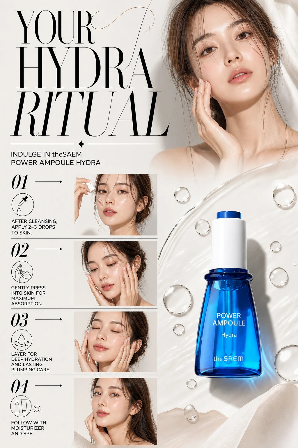 Power Ampoule Hydra 35ml | theSAEM | theSAEM Power Ampoule Hydra – Luxe Hydrating Serum