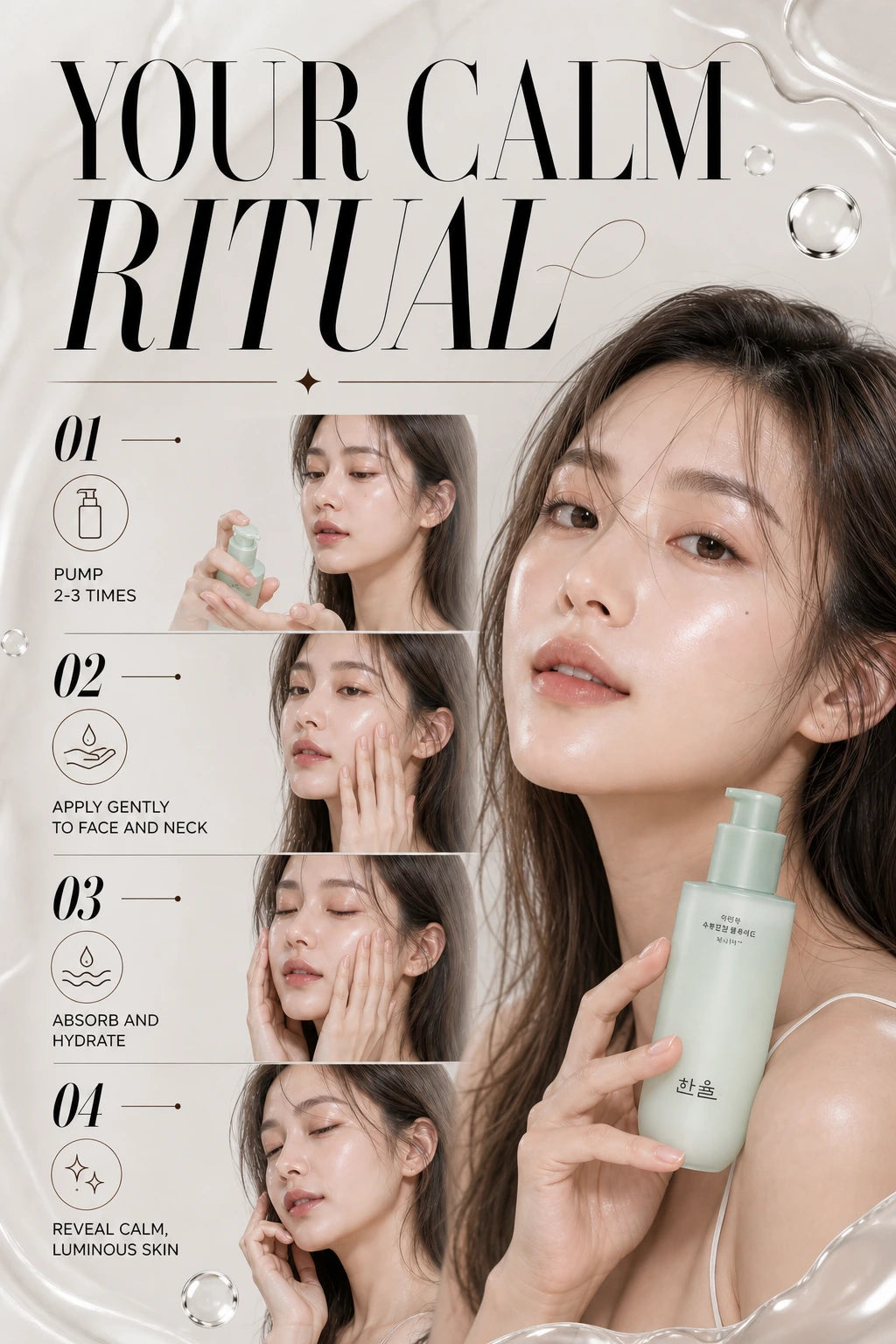 Pure Artemisia Watery Calming Emulsion for Luminous Skin | HANYUL | HANYUL Pure Artemisia Calming Emulsion - Artisanal Luxury Hydration
