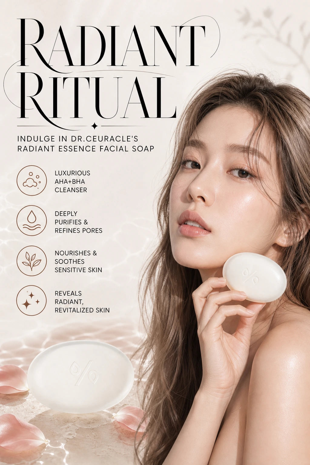 Radiant Essence Facial Soap with AHA+BHA | Dr. Ceuracle | Dr. Ceuracle Radiant Essence Facial Soap - Artisanal Luxury Cleanser