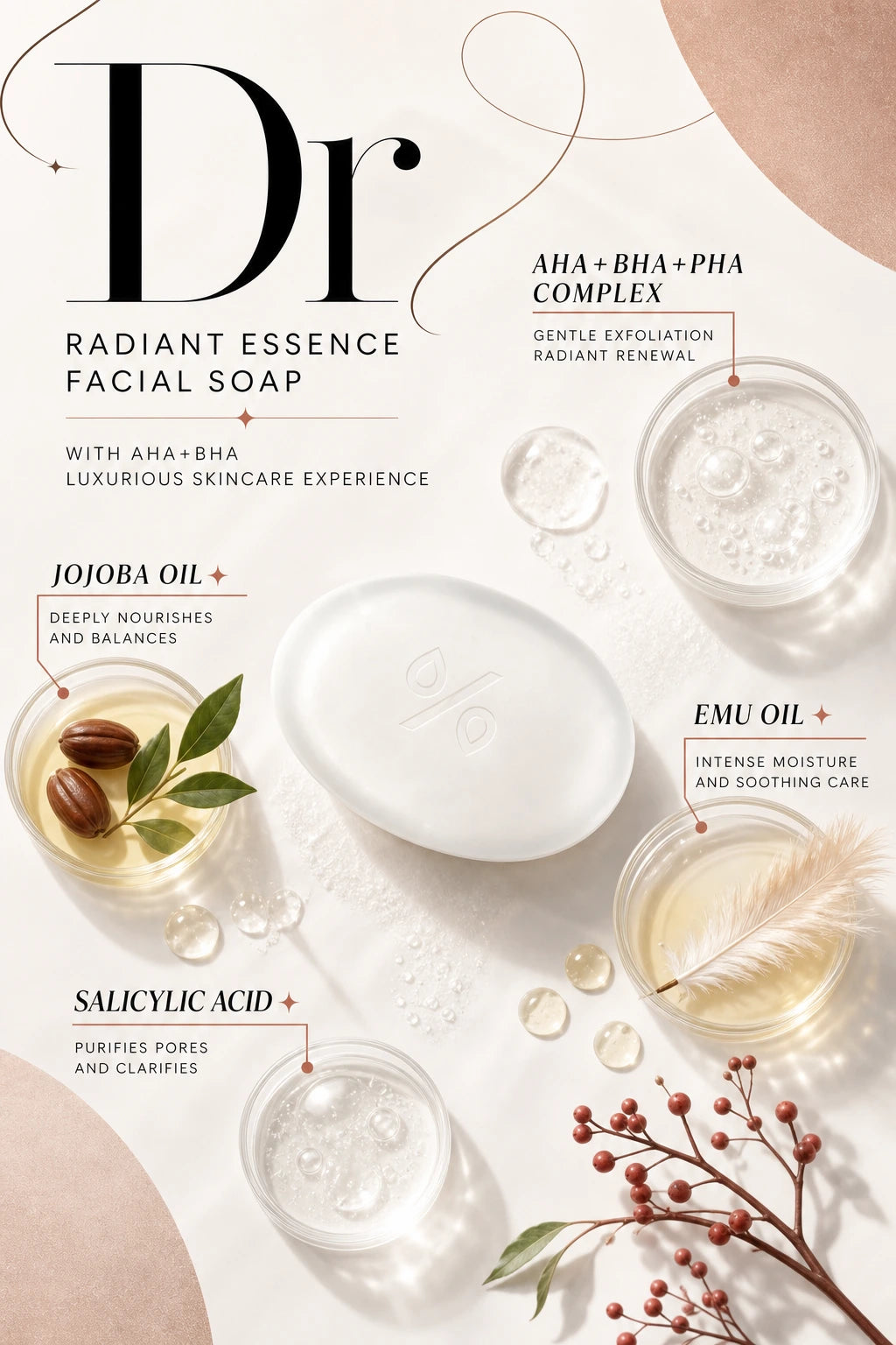 Radiant Essence Facial Soap with AHA+BHA | Dr. Ceuracle | Dr. Ceuracle Radiant Essence Facial Soap - Artisanal Luxury Cleanser