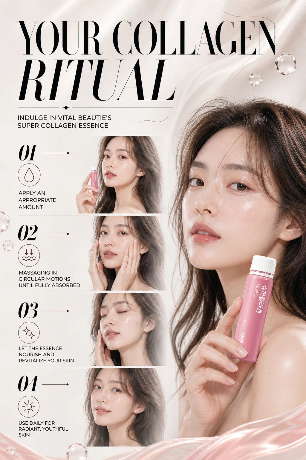 Radiant Renewal Super Collagen Essence | Vital Beautie | Vital Beautie Super Collagen Essence – Luxurious Radiance Serum