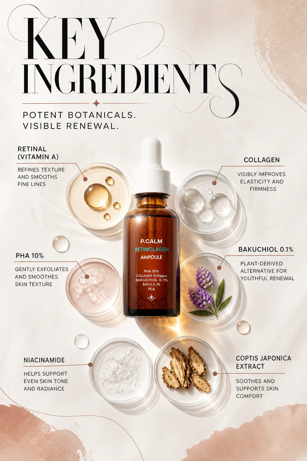Retinolagen Ampoule 30ml | P.CALM | P.CALM Couture Retinolagen Renewal Ampoule 30ml