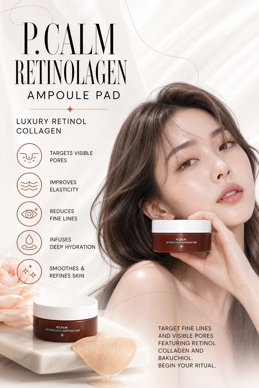 Retinolagen Ampoule Pad 85g | P.CALM | P.CALM Retinolagen Luxury Hydrogel Ampoule Pads 85g