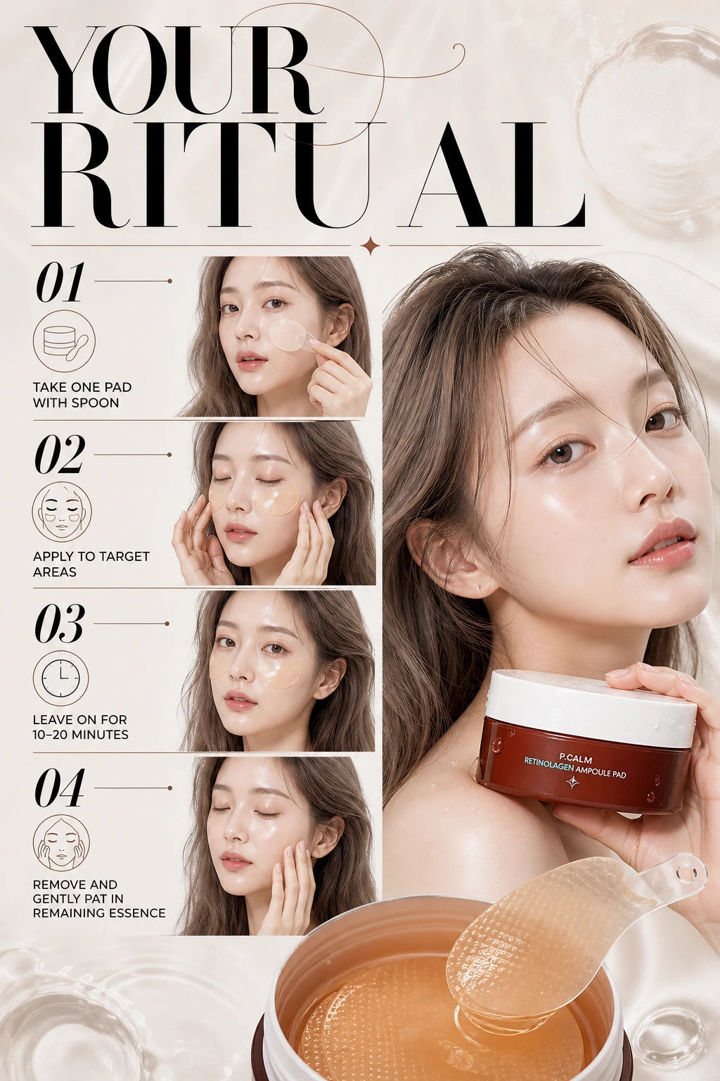 Retinolagen Ampoule Pad 85g | P.CALM | P.CALM Retinolagen Luxury Hydrogel Ampoule Pads 85g