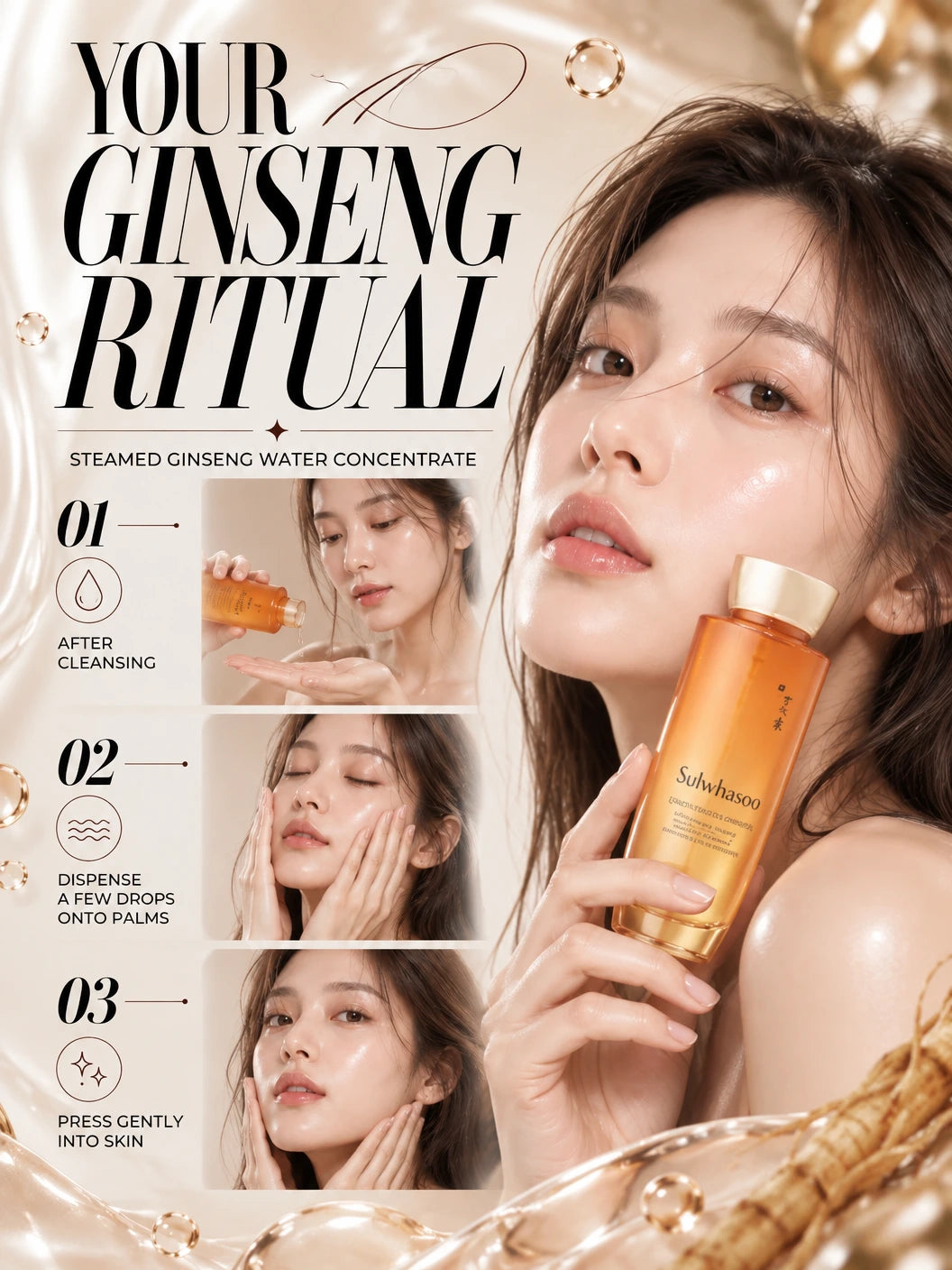 Revitalising Ginseng Elixir for Youthful Glow | Sulwhasoo | Sulwhasoo Ginseng Toner - Artisanal Luxury Skincare Elixir