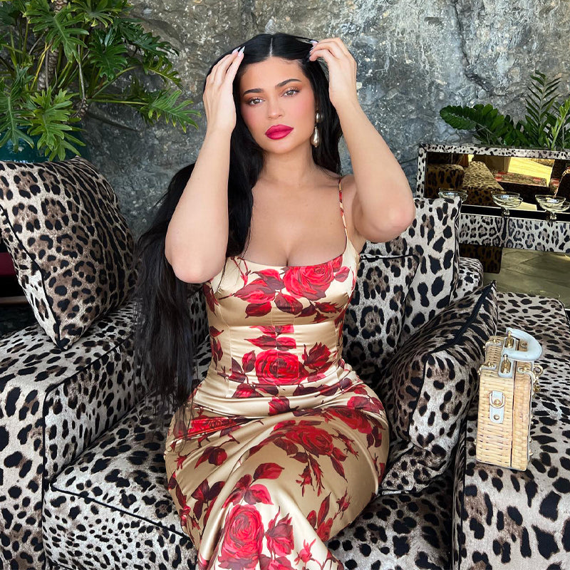Floral Bliss Chic Bodycon Midi Summer Dress for Women | ULZZANG BELLA