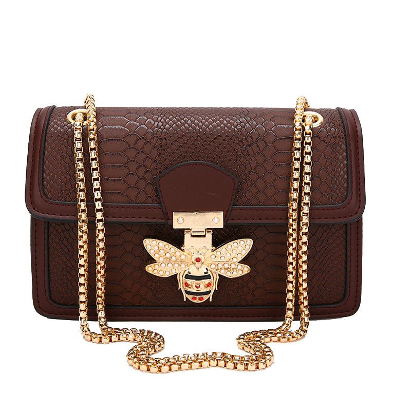 Elegant Crocodile Print Leather Crossbody Handbag for Women | ULZZANG BELLA