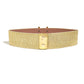 Golden Pearl Embellished Wide Waist Belt for Women | ULZZANG BELLA