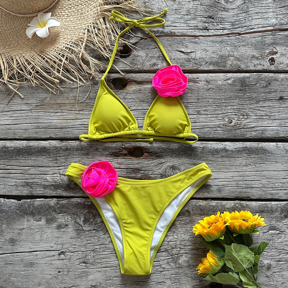 Stunning Floral Seductive Brazilian Bikini Set for Women | ULZZANG BELLA