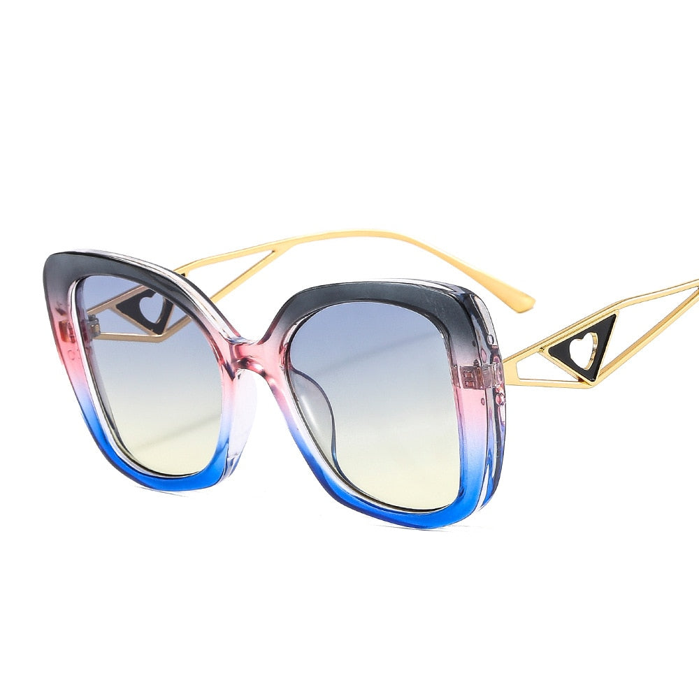 Trendy Retro Chic Cat Eye Gradient Sunglasses for Women | ULZZANG BELLA