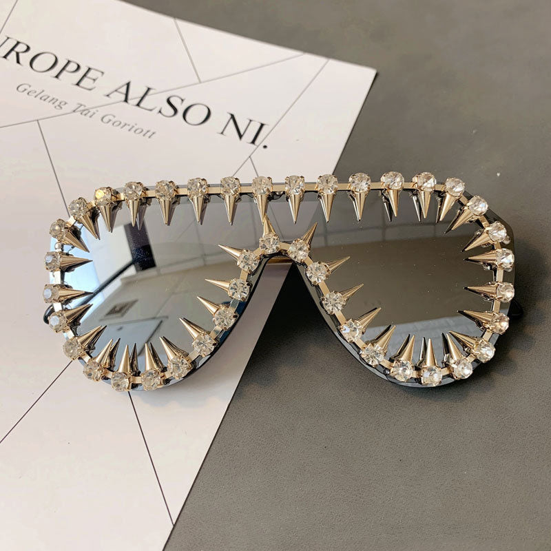 Glamorous Sparkling Rhinestone Sunglasses for Women | ULZZANG BELLA
