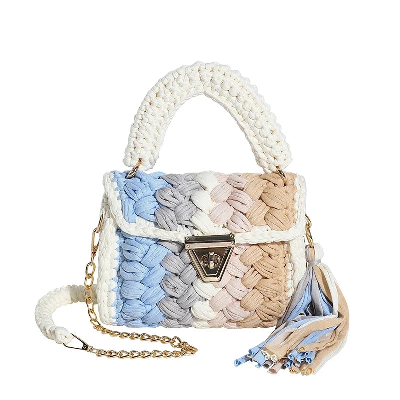 Colette Chunky Woven Top-Handle Shoulder Bag | ULZZANG BELLA