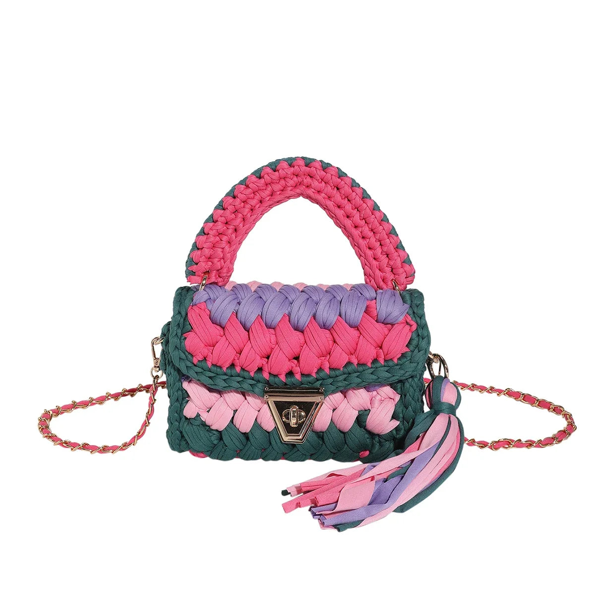 Colette Chunky Woven Top-Handle Shoulder Bag | ULZZANG BELLA