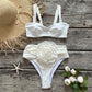 Sexy Floral Lace Push-Up Bikini Set for Women | ULZZANG BELLA