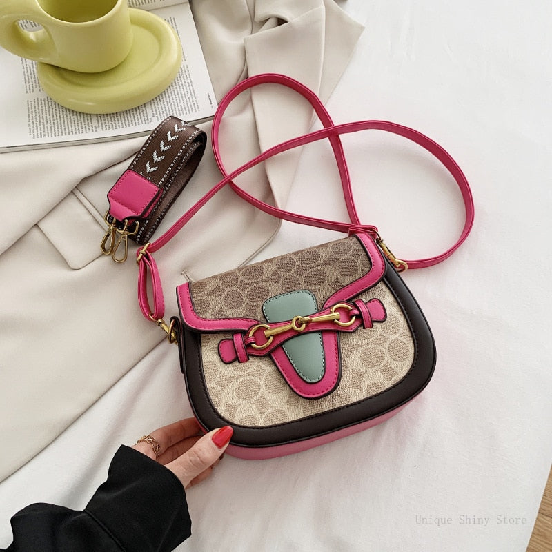 Luxury Retro Chic Crossbody Saddle Bag for Women | ULZZANG BELLA