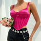Sultry Lace-Up Backless Bustier Corset for Women | ULZZANG BELLA