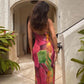 Exquisite Floral Bodycon Long Dress for Women | ULZZANG BELLA