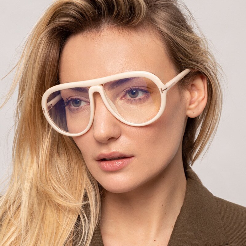 Retro Chic Gradient Oversized Pilot Sunglasses for Women | ULZZANG BELLA