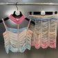 Diamond Woolen Two Piece Crop Top and Mini Skirt Set for Women | ULZZANG BELLA