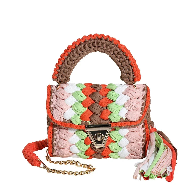 Colette Chunky Woven Top-Handle Shoulder Bag | ULZZANG BELLA