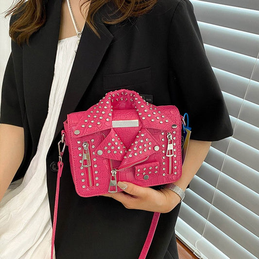 Fashionista PU Leather Jacket Crossbody Handbag for Women | ULZZANG BELLA