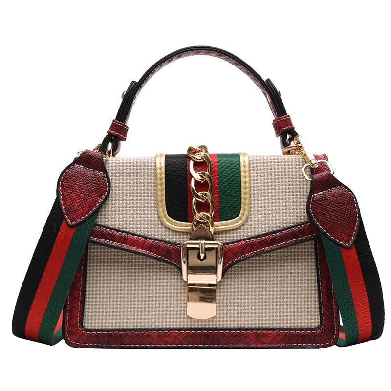 Designer Crocodile Print Leather Mini Handbag for Women | ULZZANG BELLA