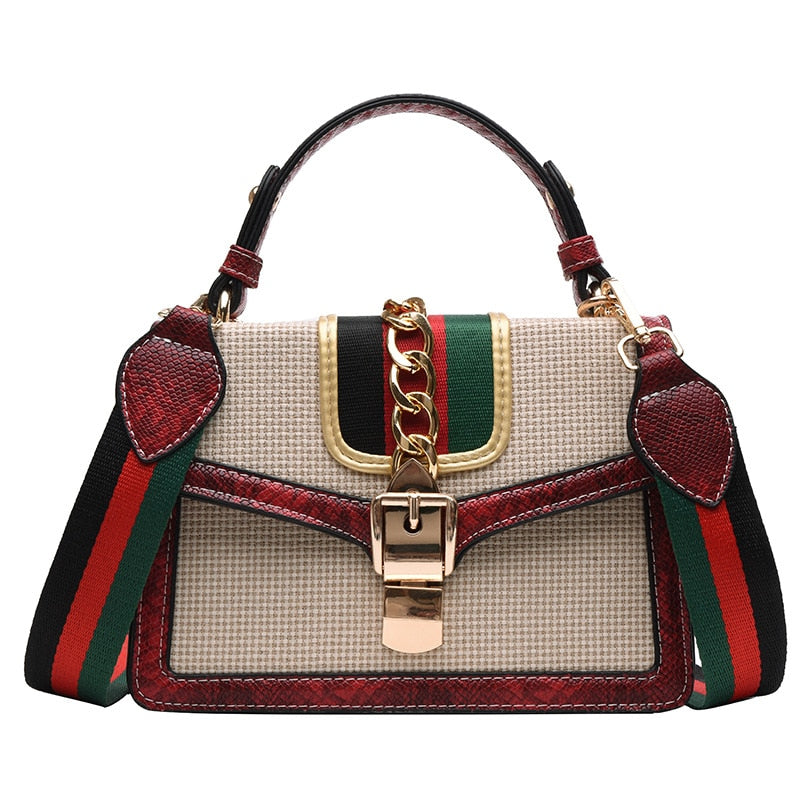Designer Crocodile Print Leather Mini Handbag for Women | ULZZANG BELLA