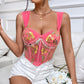 Sensual French Lace Delight Bustier Corset for Women | ULZZANG BELLA