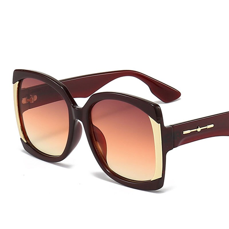 Retro Vintage Oversized Square Sunglasses for Women | ULZZANG BELLA