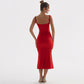 Seductive Satin Fishbone Waist Slim Fit Dress for Women | ULZZANG BELLA