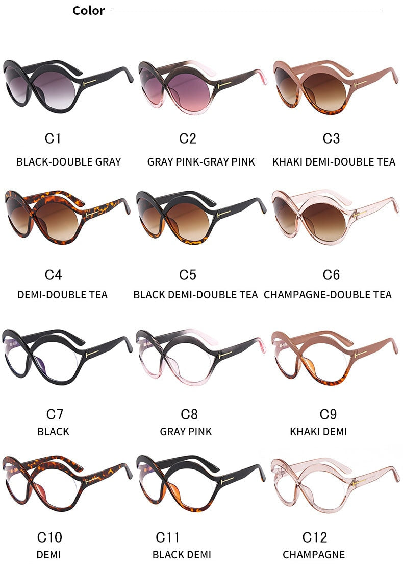 Elegant Trendy Oversized Round Sunglasses for Women | ULZZANG BELLA