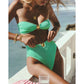Seashell Paradise High Waist Bandeau Bikini Set for Women | ULZZANG BELLA