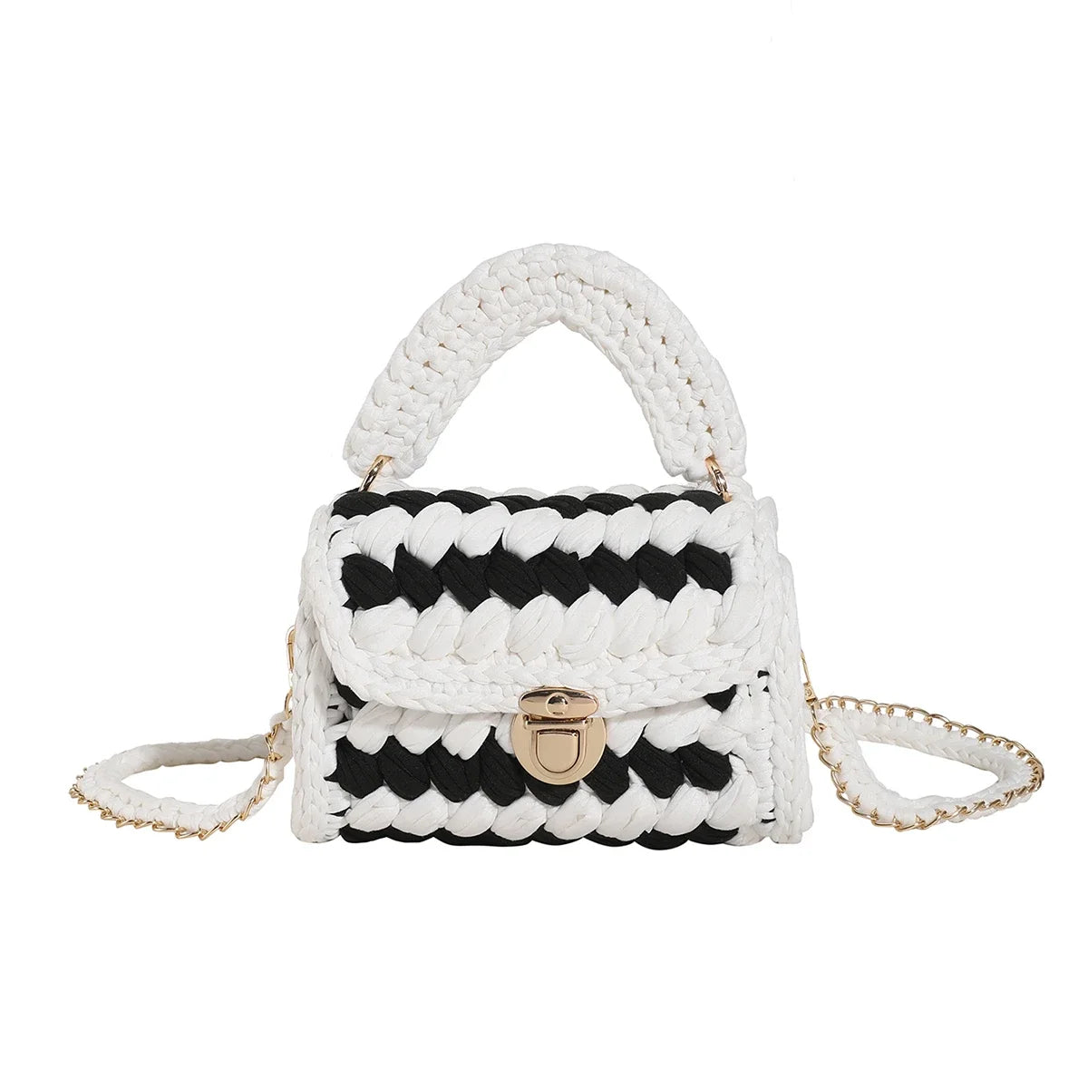 Colette Chunky Woven Top-Handle Shoulder Bag | ULZZANG BELLA
