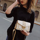 Sequin Rivet Embellished Patent Leather Crossbody Bag | ULZZANG BELLA