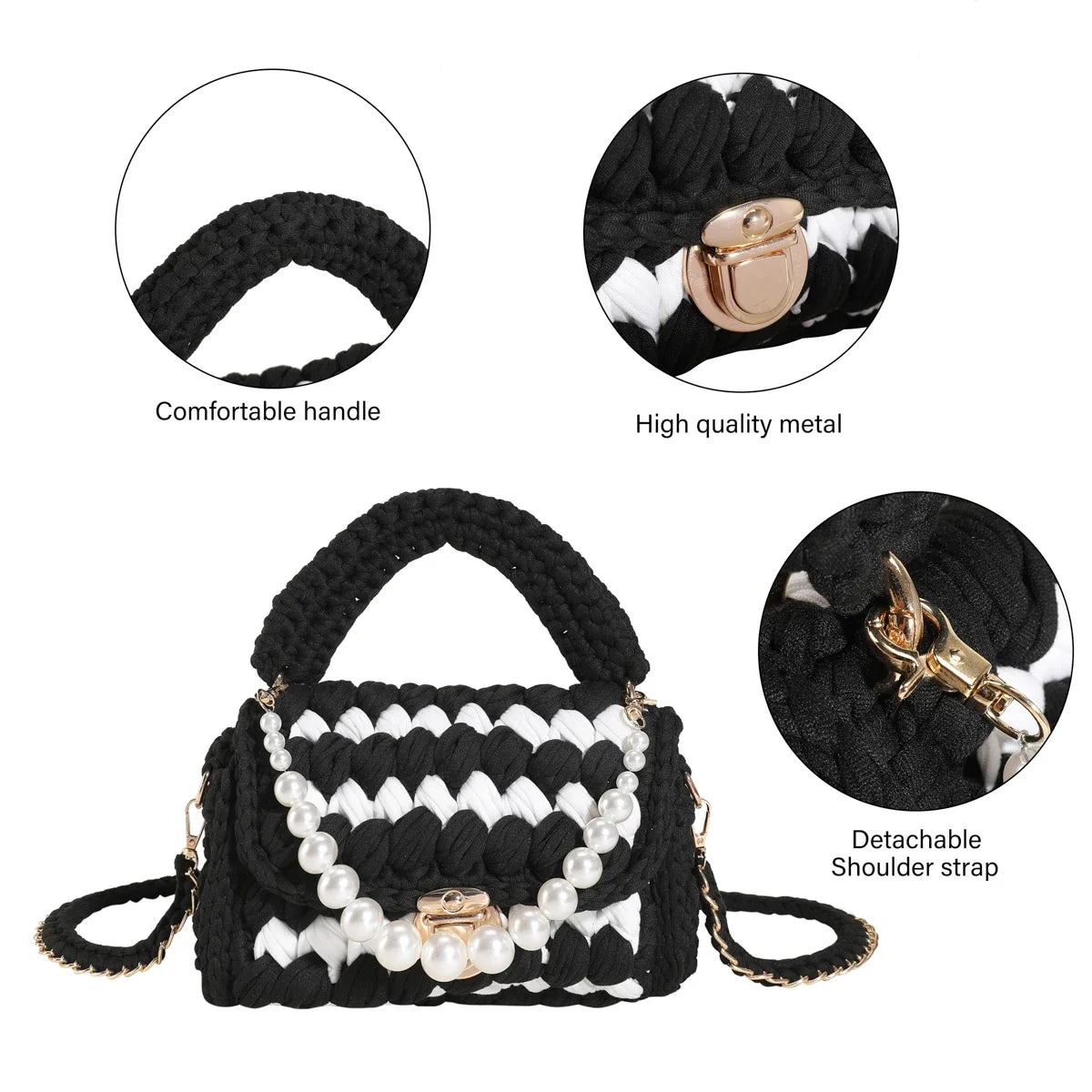 Colette Chunky Woven Top-Handle Shoulder Bag | ULZZANG BELLA