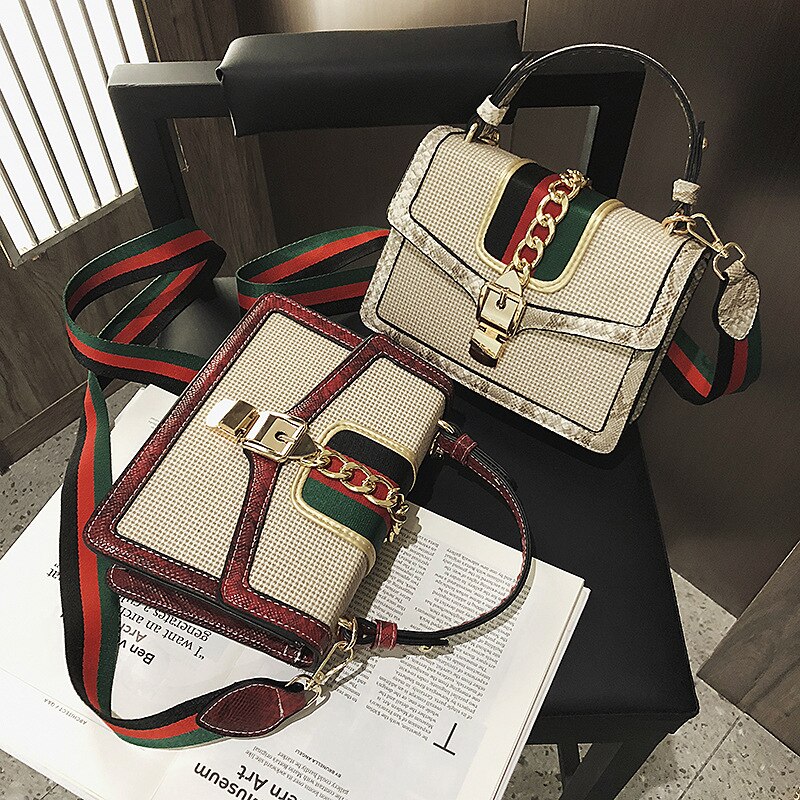 Designer Crocodile Print Leather Mini Handbag for Women | ULZZANG BELLA