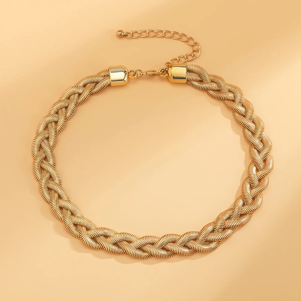 Elegant Frosted Serpent Link Chain Necklace for Women | ULZZANG BELLA