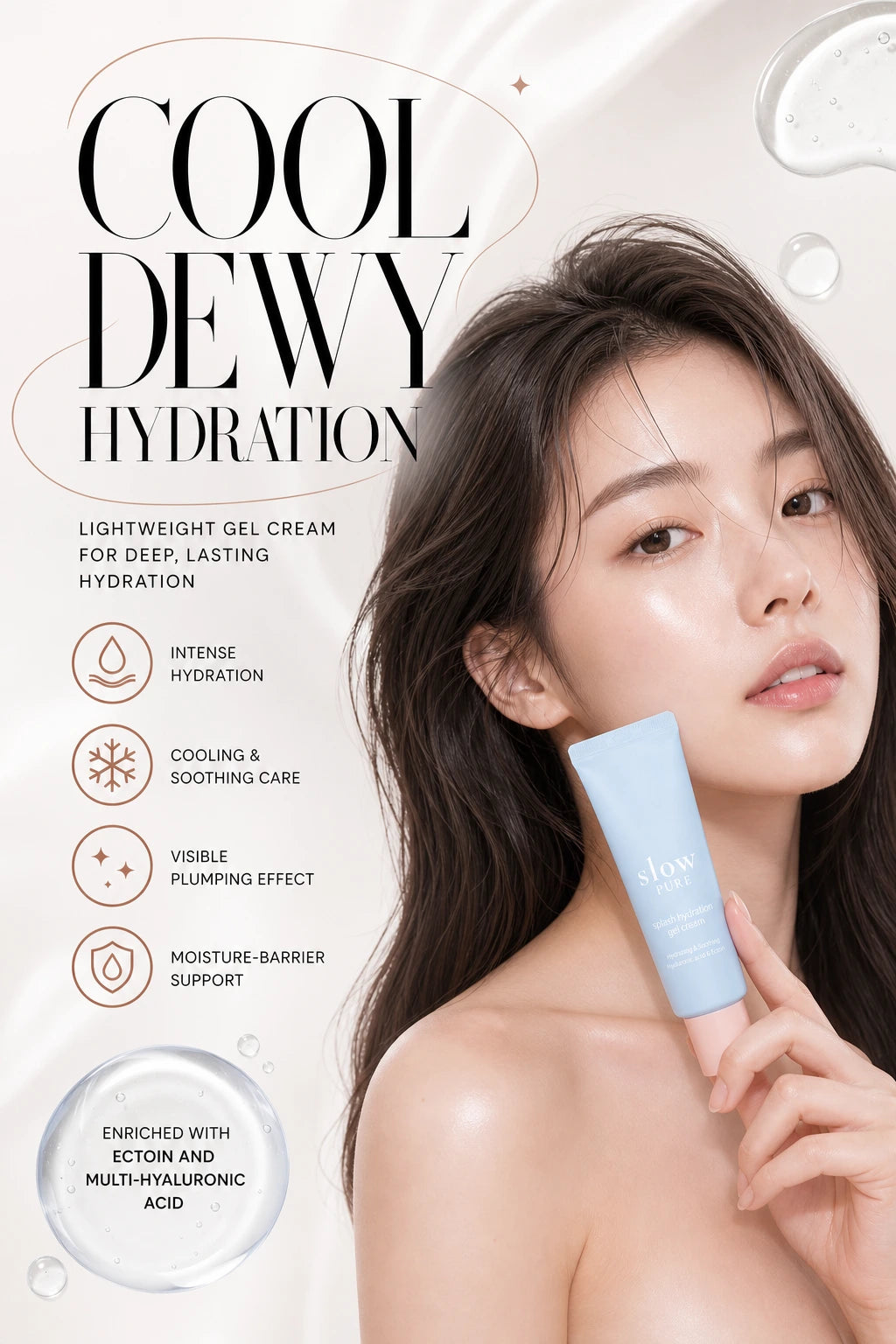 Splash hydration gel cream 50ml | Slowpure | Slowpure Couture Birch Hydration Gel Moisturizer 50ml