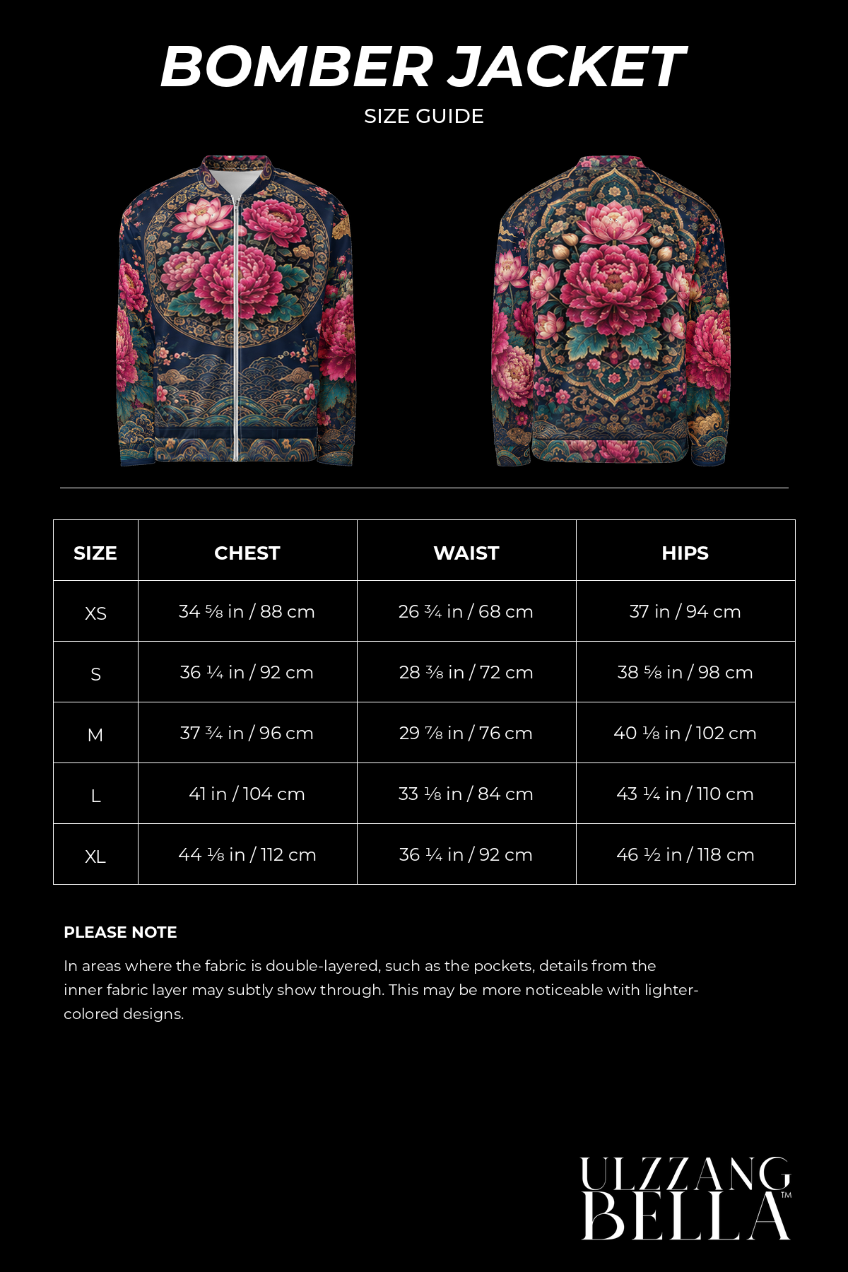 Midnight Peony Korean Heritage Bomber Jacket | ULZZANG BELLA