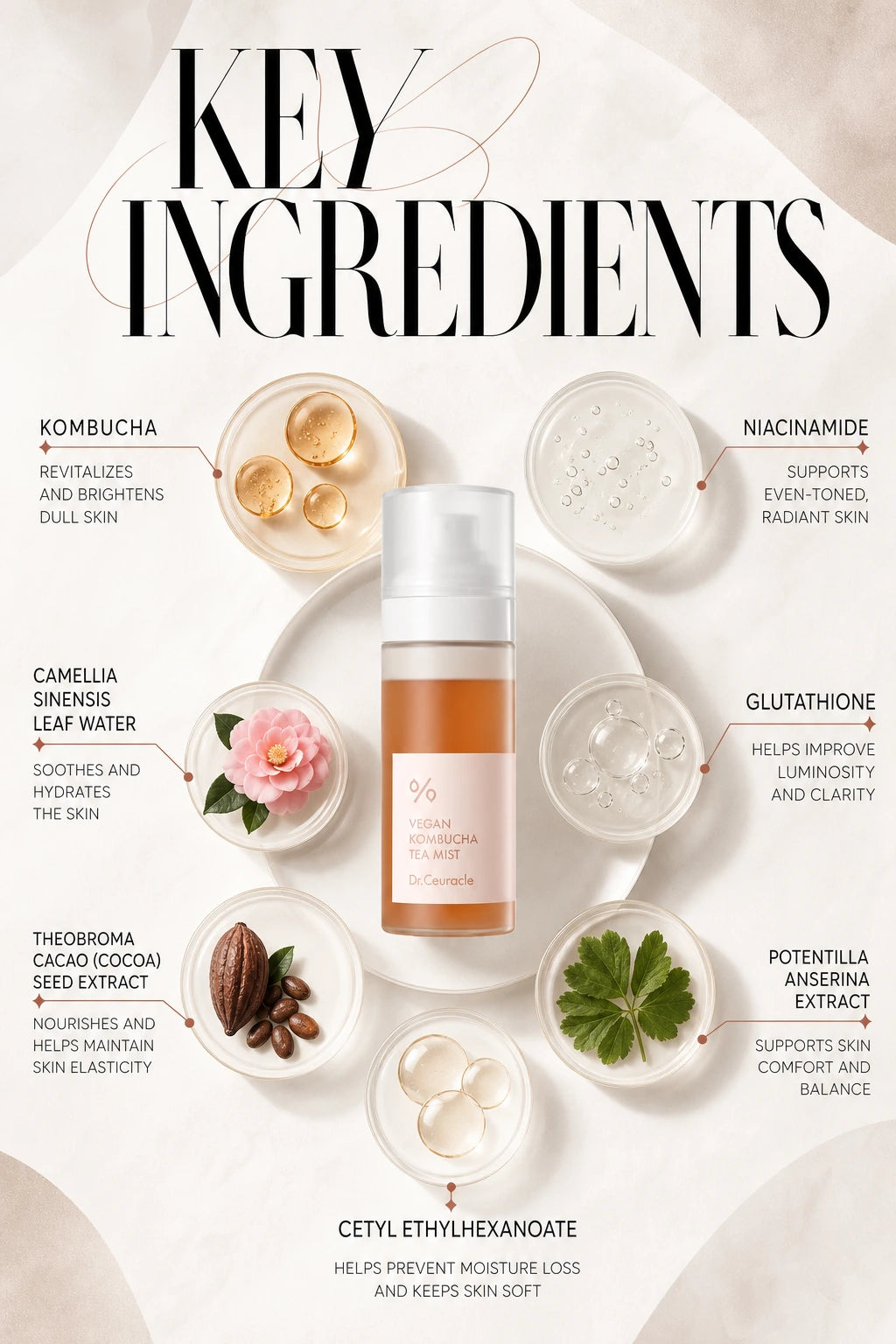 Vegan Kombucha Tea Mist 80ml | Dr. Ceuracle | Dr. Ceuracle Vegan Kombucha Tea Mist 80ml