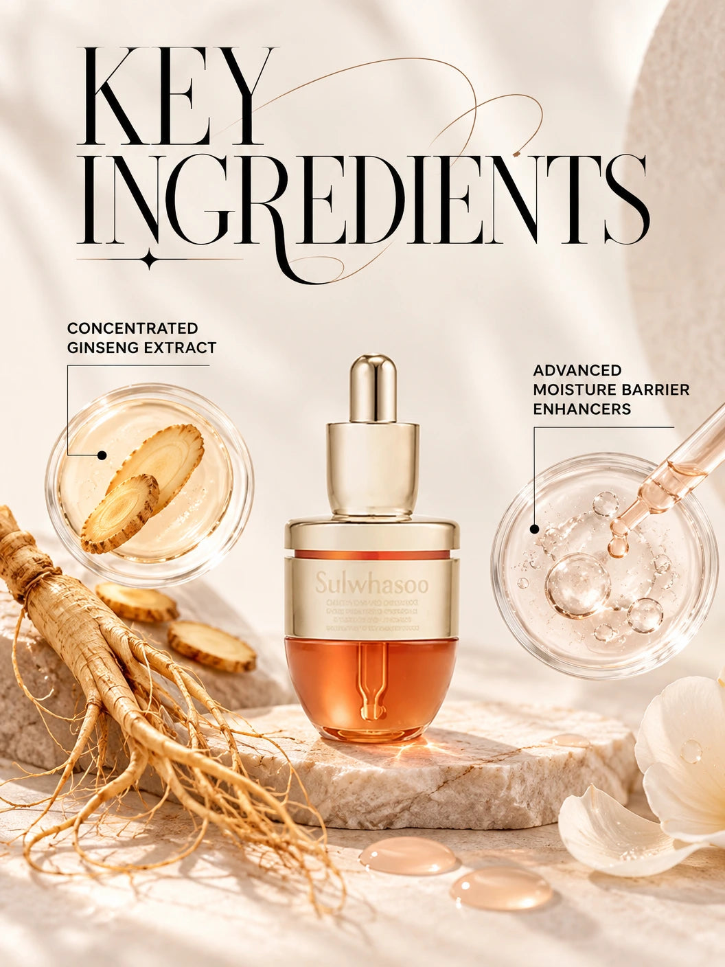 Youthful Radiance Ginseng Ampoule | Sulwhasoo | Sulwhasoo Ginseng Serum – Handcrafted Luxury Elixir for Radiance
