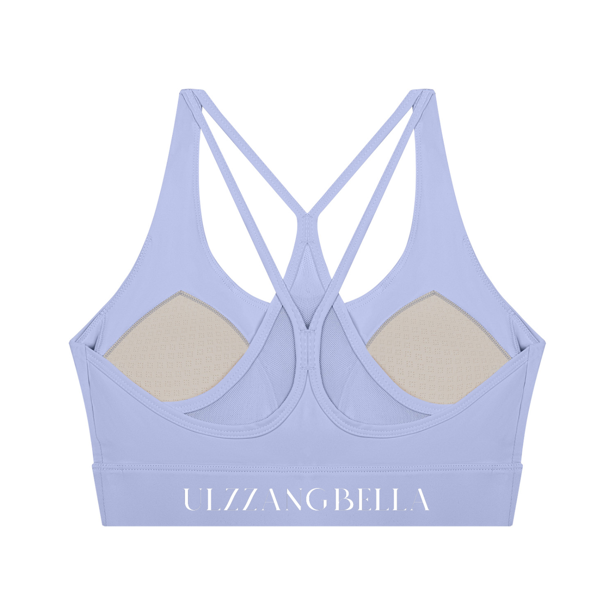 ULZZANG BELLA Sculpted U-Neck Cropped Yoga Sports Bra - Effortless Elegance