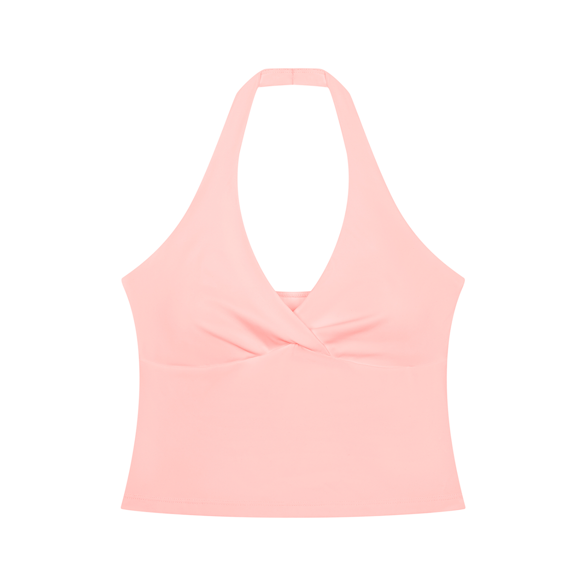 ULZZANG BELLA Korean Tiger Halter Crop Top for Effortless Elegance